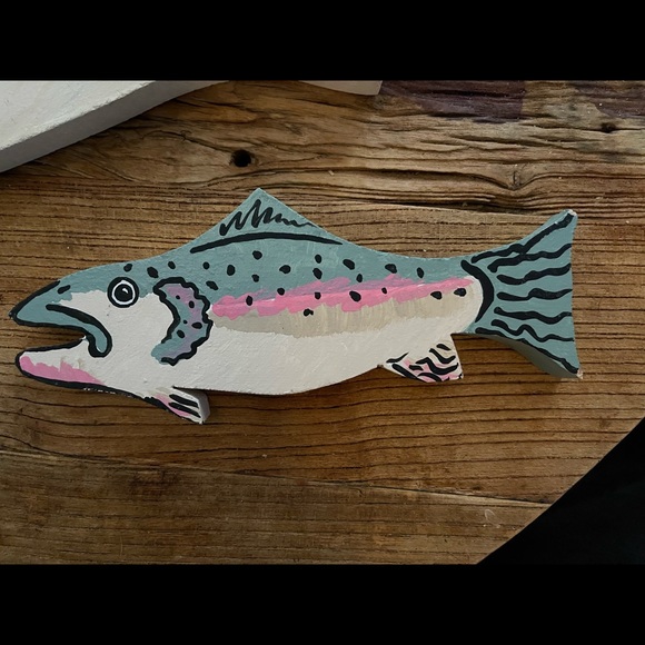 Hand Painted Trout Decorations - Picture 3 of 7